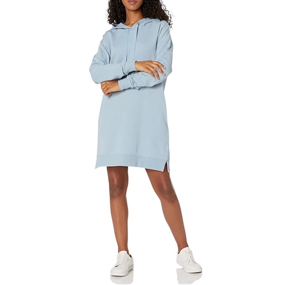 The Drop Tops - THE DROP Iona Light Blue Hoodie Sweatshirt Dress